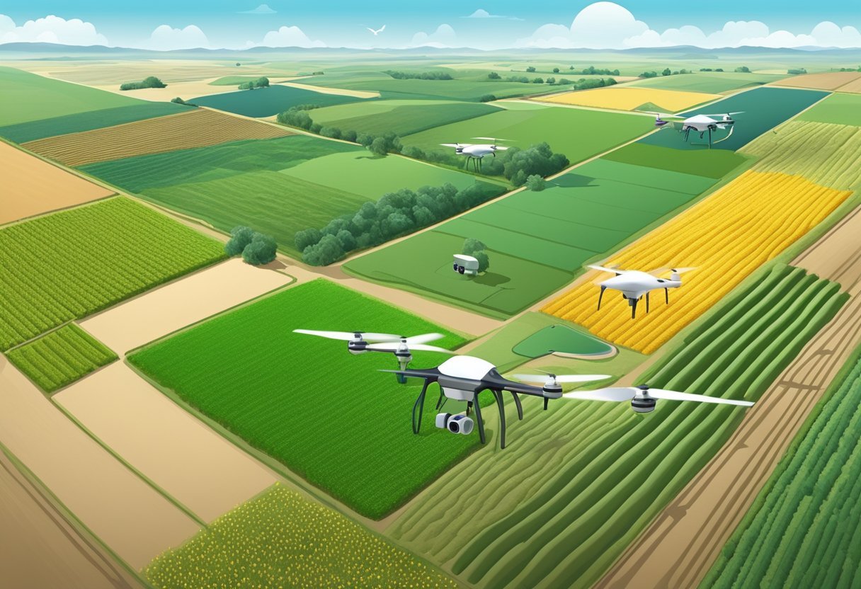 Agricultural fields with drones mapping and GIS technology in action